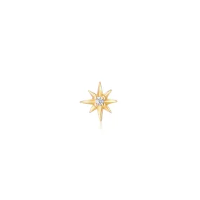 14k Diamond North Star Stud