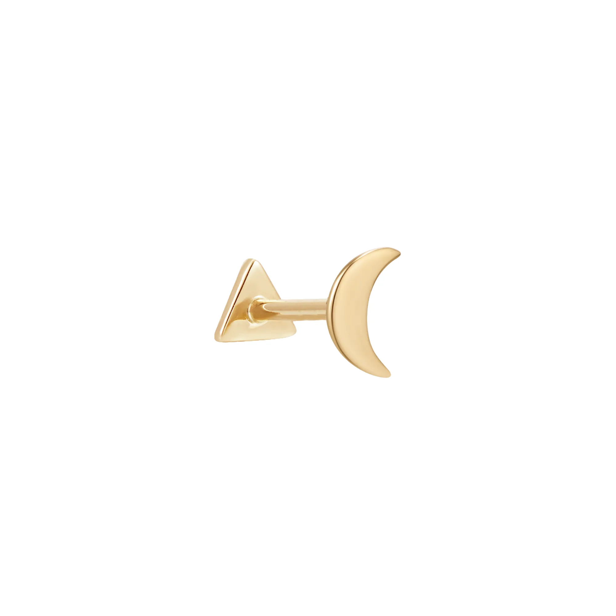 14k Moon River Stud