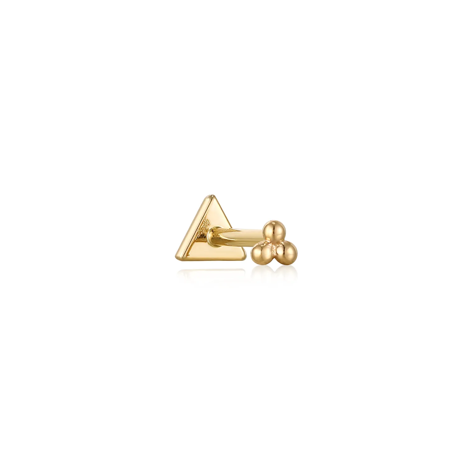 14k Trinity Ball Stud