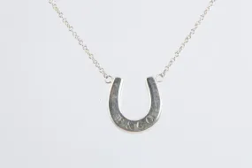 16" Tiffany & Co. 925 Silver Horseshoe Pendant Necklace (6.49g.)