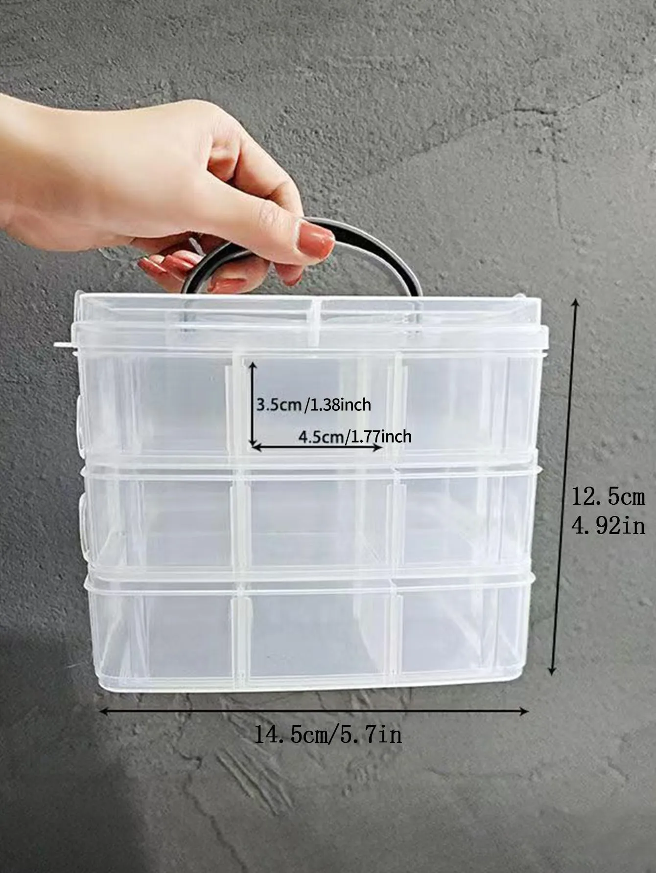 1pc Plastic Jewelry Box, Minimalist Clear Jewelry Storage Box For Home