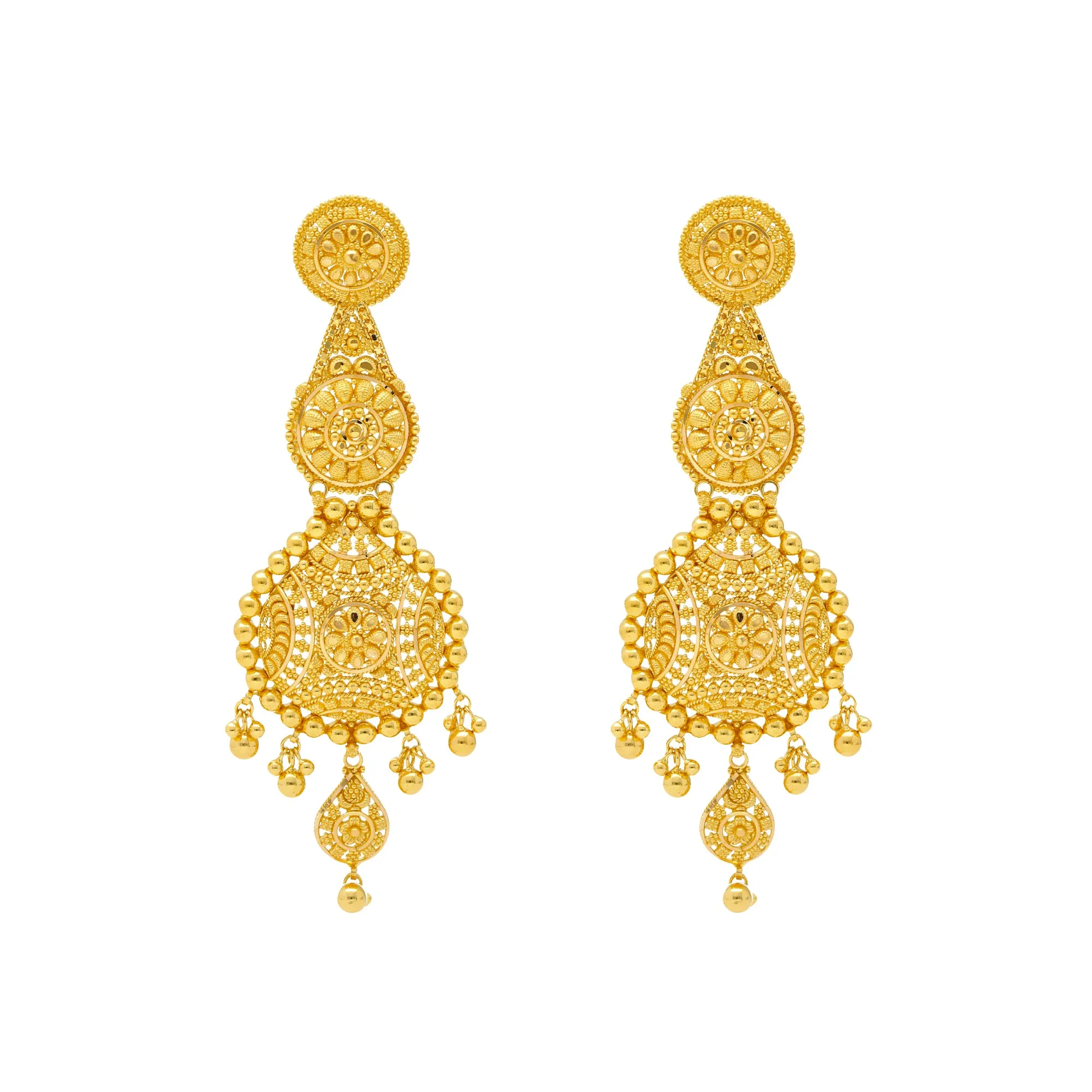 22K Yellow Gold Beaded Jewelry Set (100.5gm)