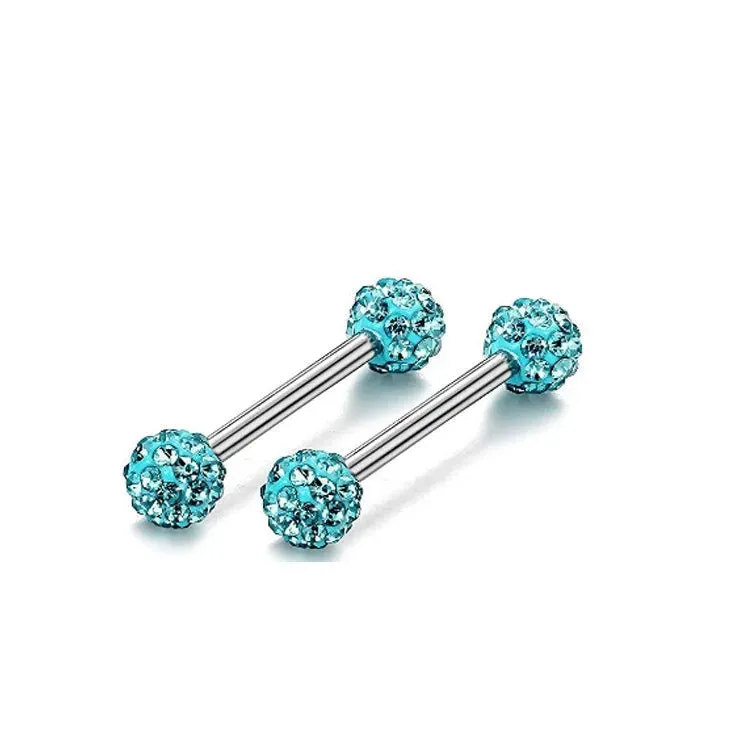 3-5 Pairs 14G Stainless Steel Piercing Navel Barbell Body Jewelry Piercing