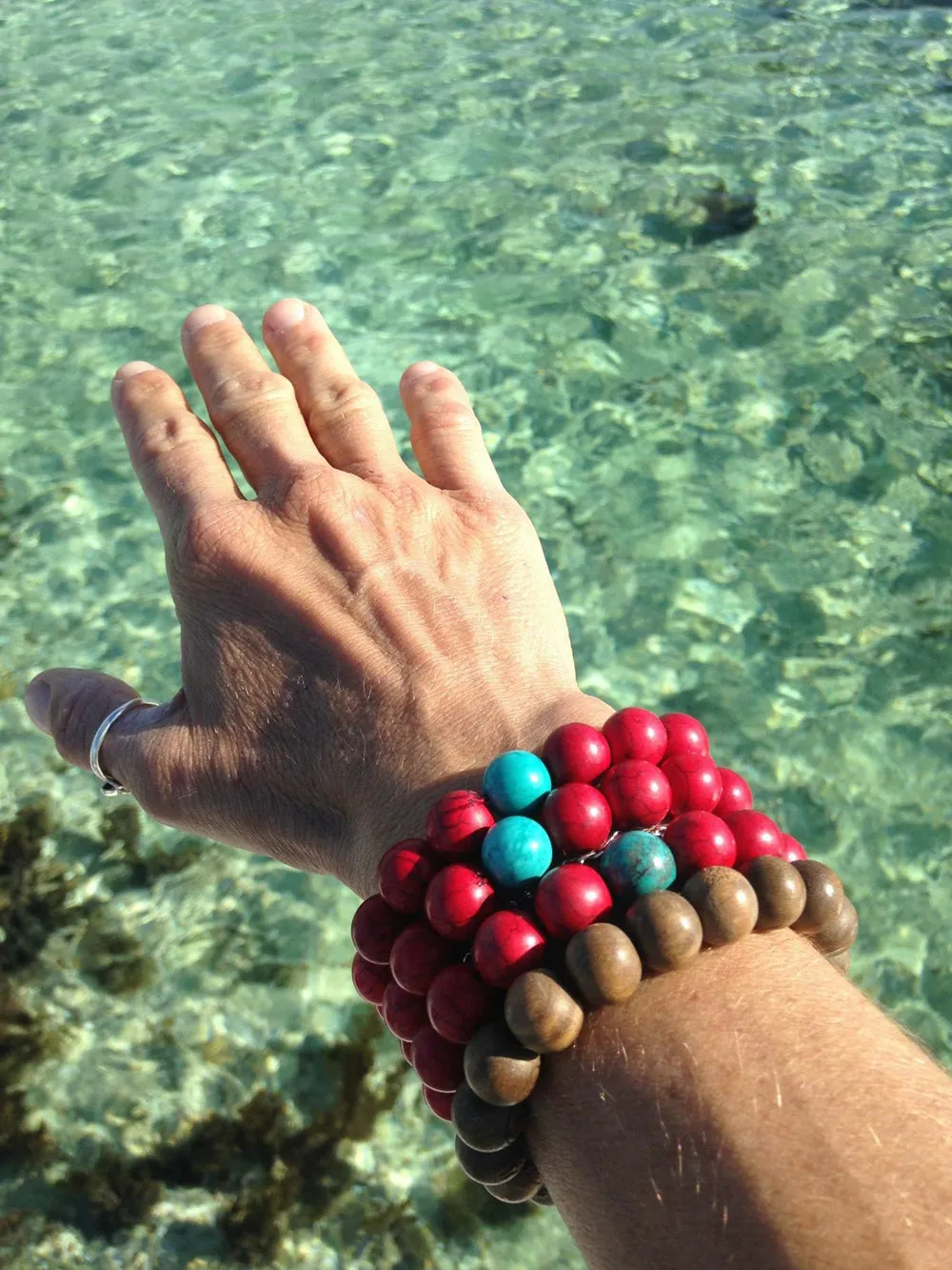 3 Wanderlust Turquoise Howlite Mala Bracelet Combo