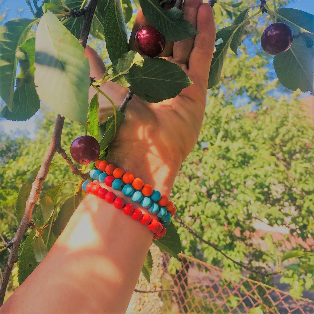 3 Wanderlust Turquoise Howlite Mala Bracelet Combo