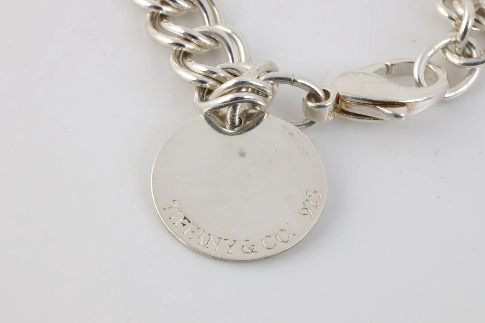 7'' Tiffany & Co. Lancome 925 Silver Tag Bracelet (22.38g.)