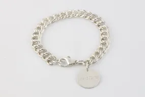 7'' Tiffany & Co. Lancome 925 Silver Tag Bracelet (22.38g.)