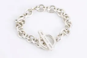 8" Tiffany & Co. 925 Silver 1837 Toggle Bracelet (36.15g.)