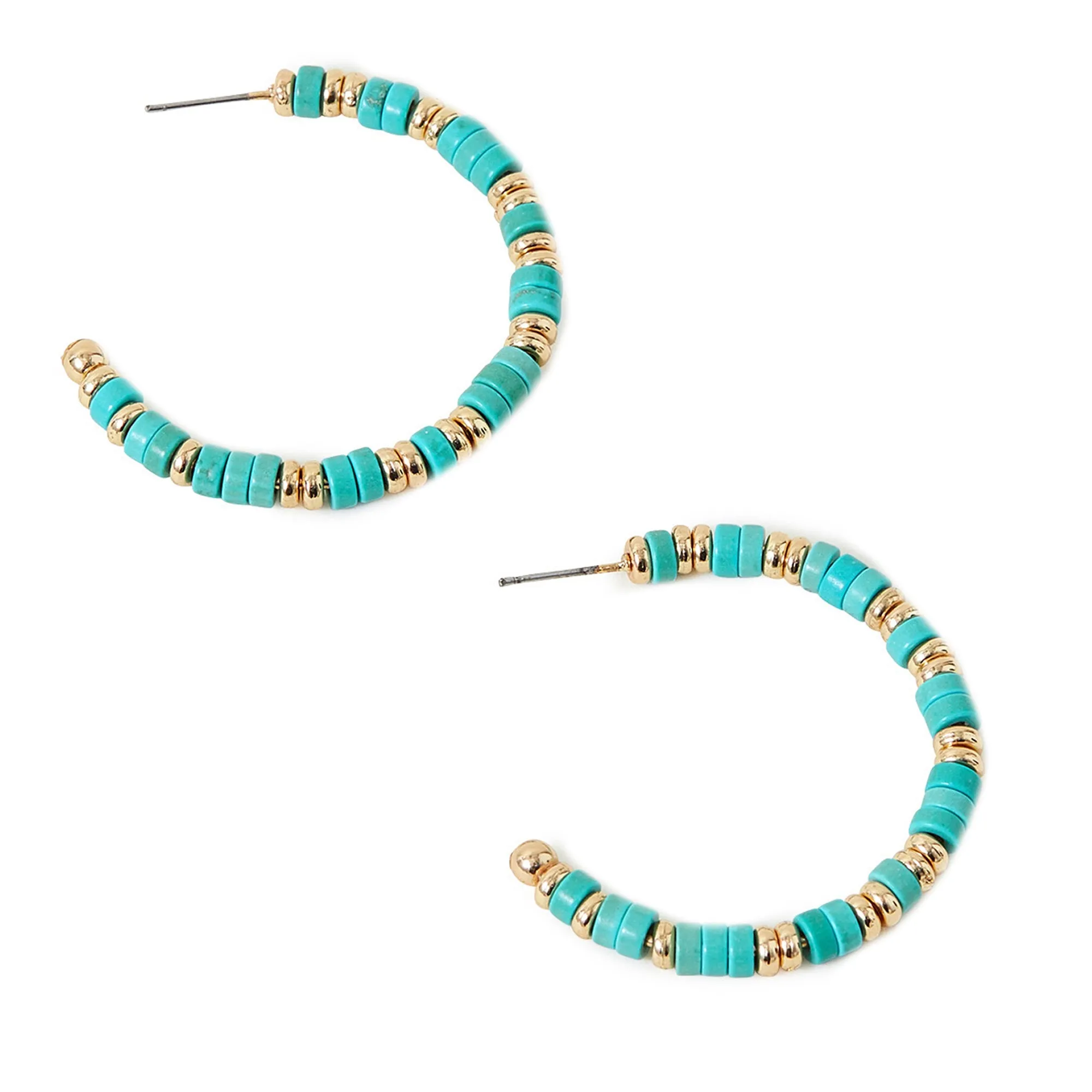 Accessorize London Women's Turquoise Stone Hoop