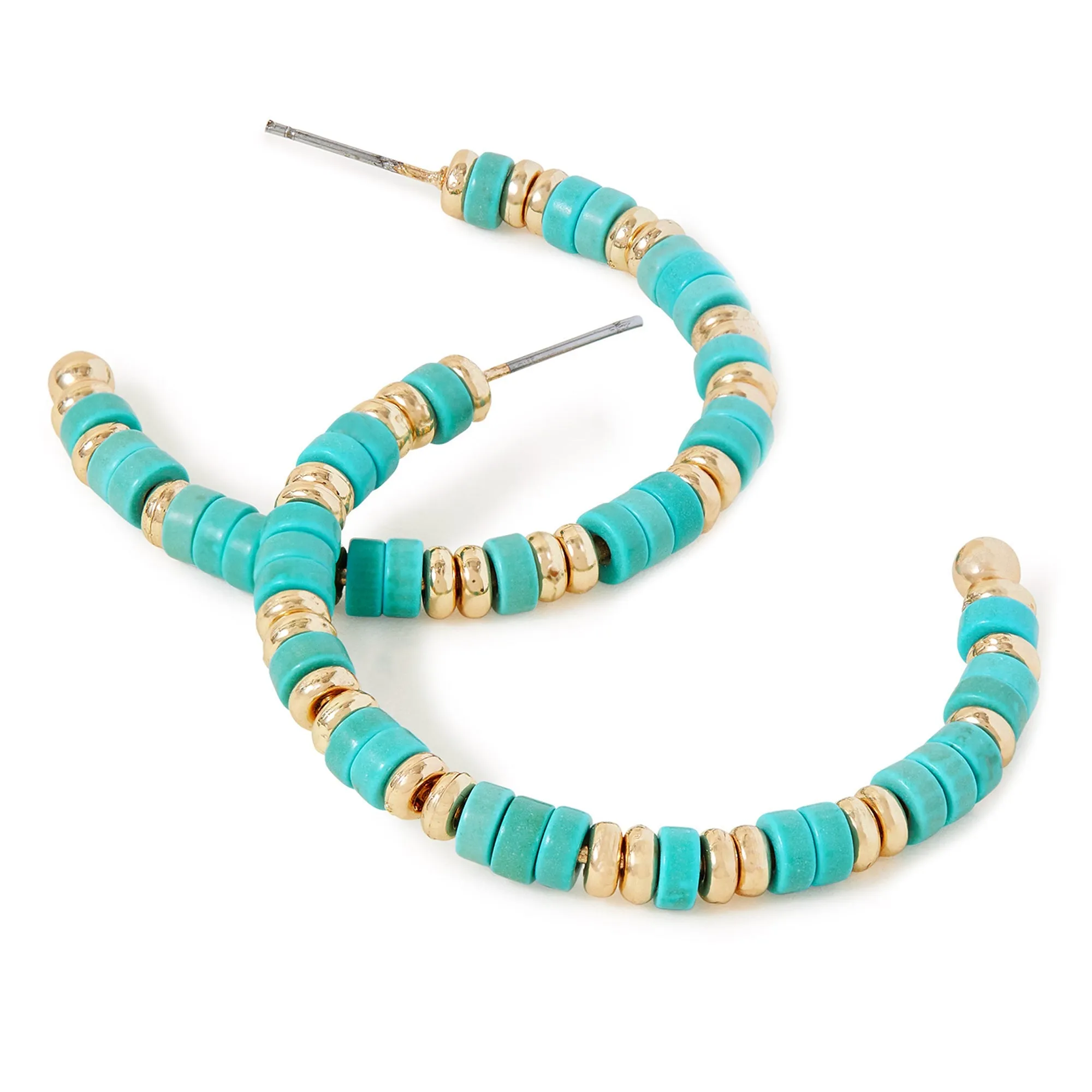 Accessorize London Women's Turquoise Stone Hoop