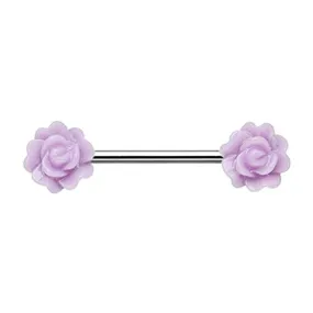 Acrylic Rose WildKlass Nipple Barbell Ring