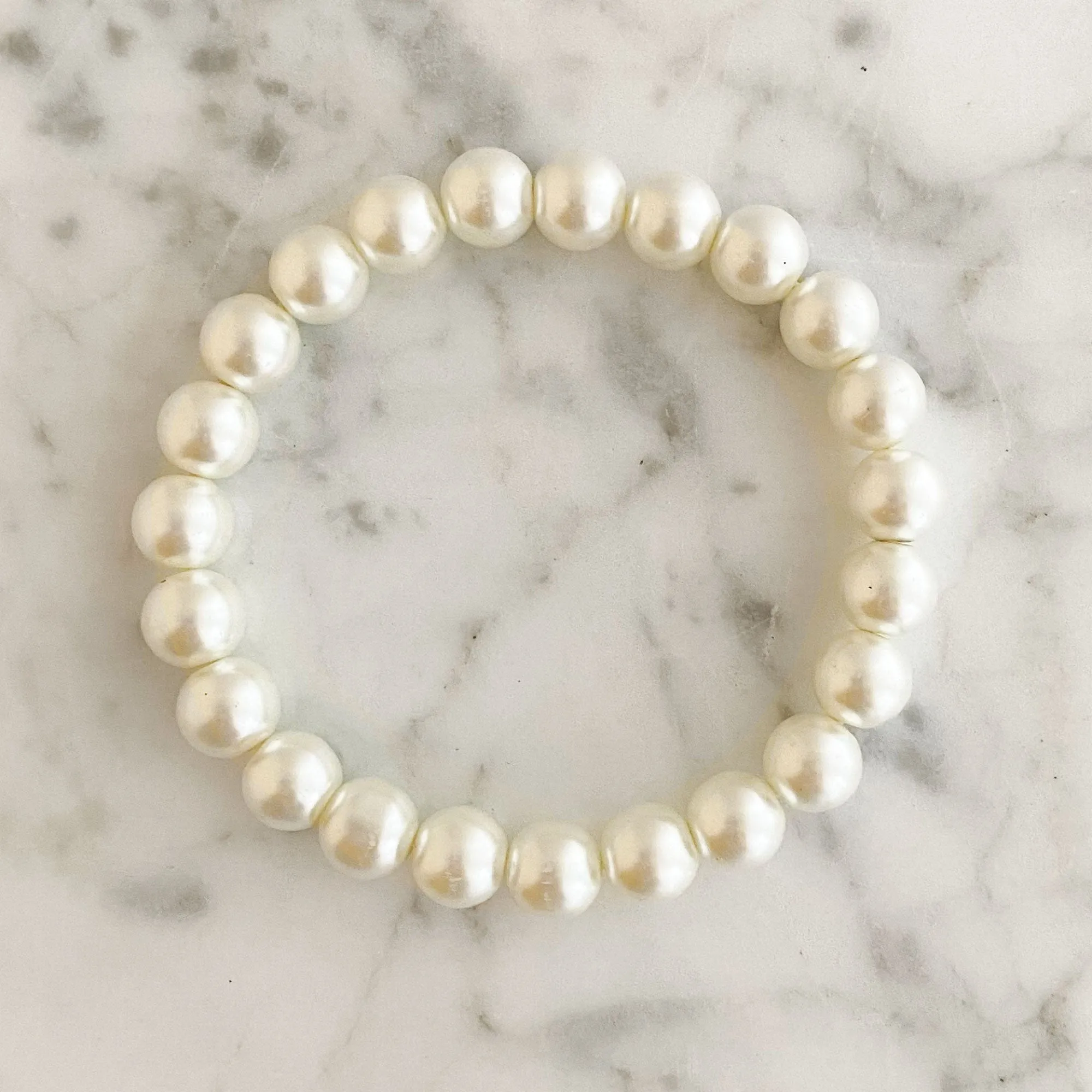 AMELIA cream pearl stretch bracelet