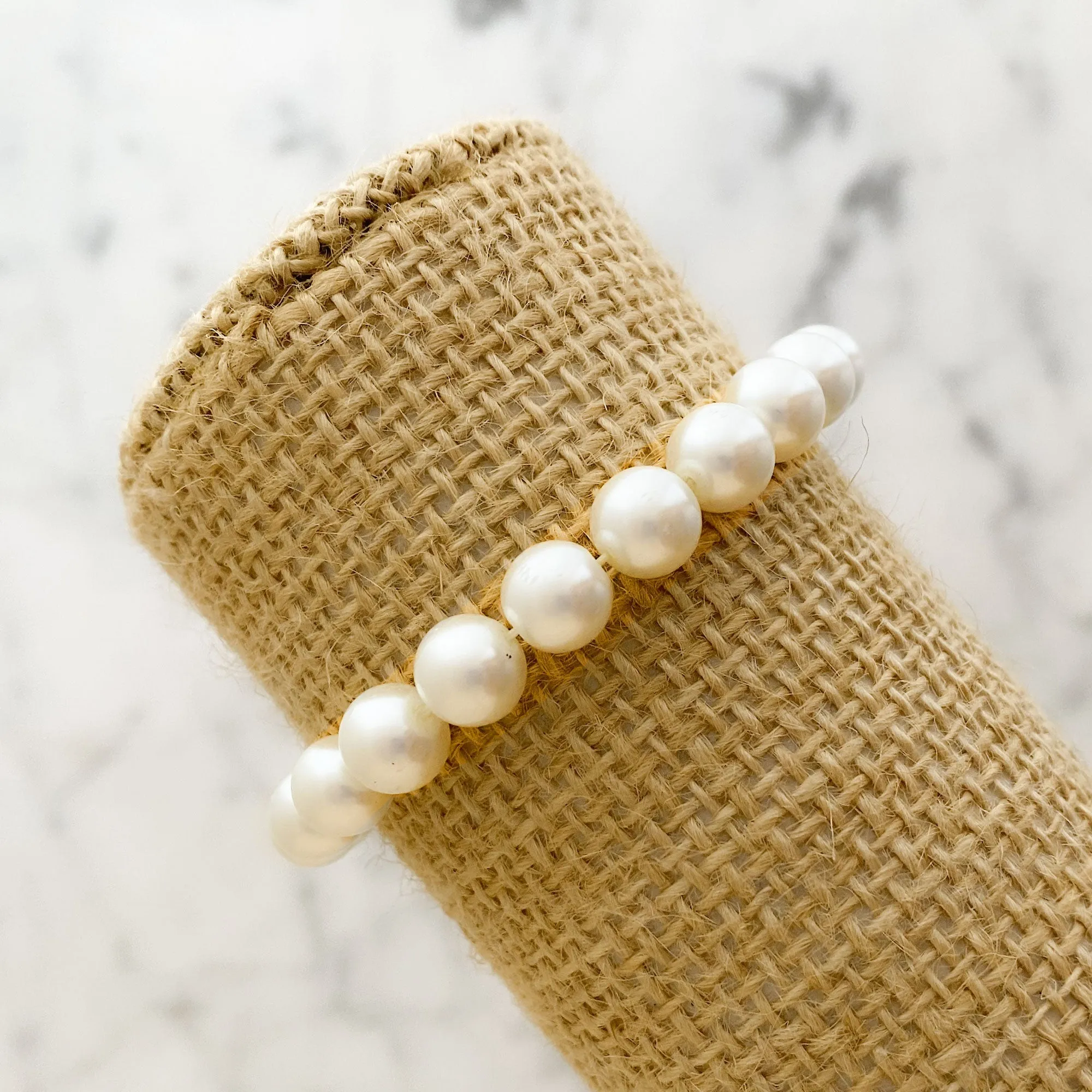 AMELIA cream pearl stretch bracelet