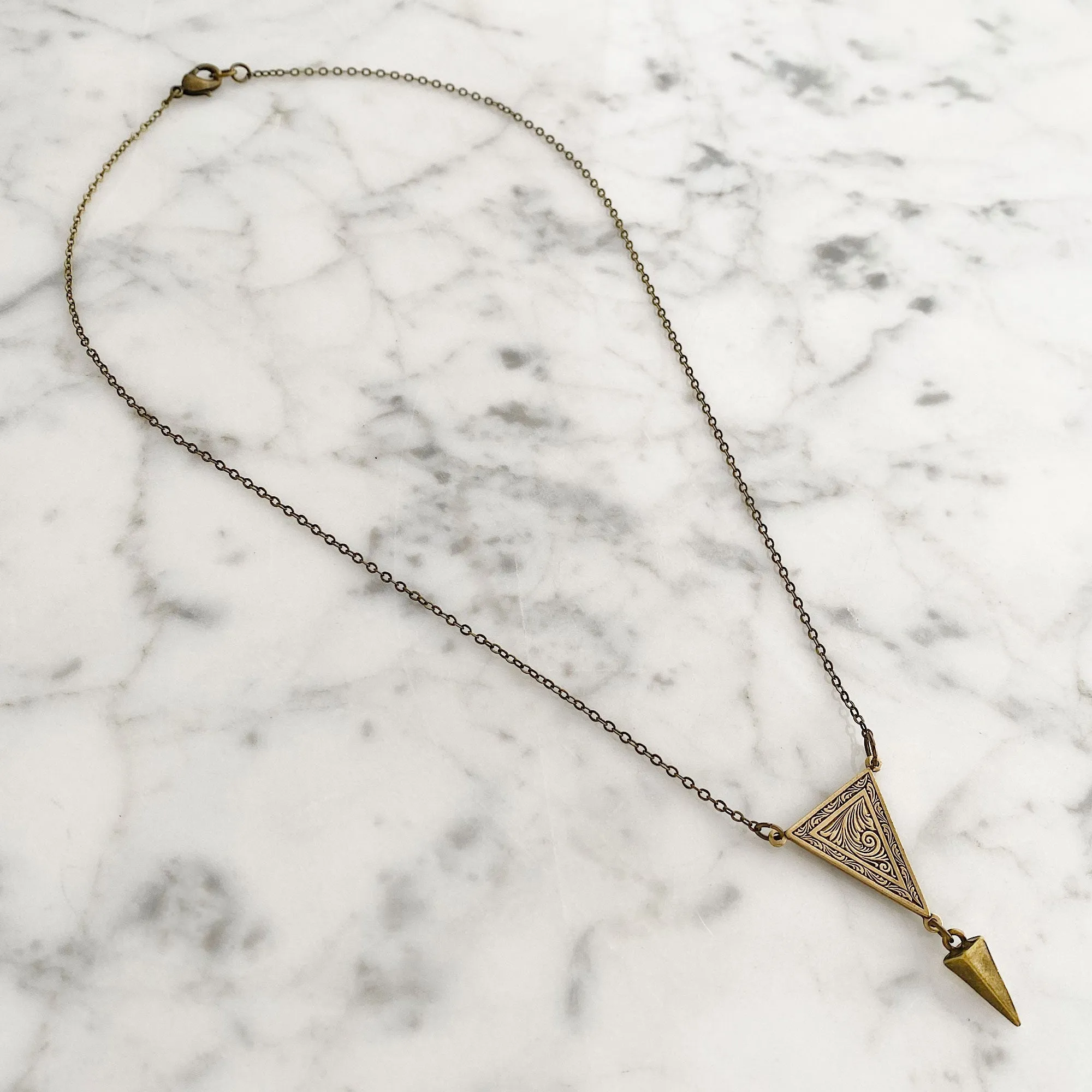 ARCHIE Art Deco style pendant necklace