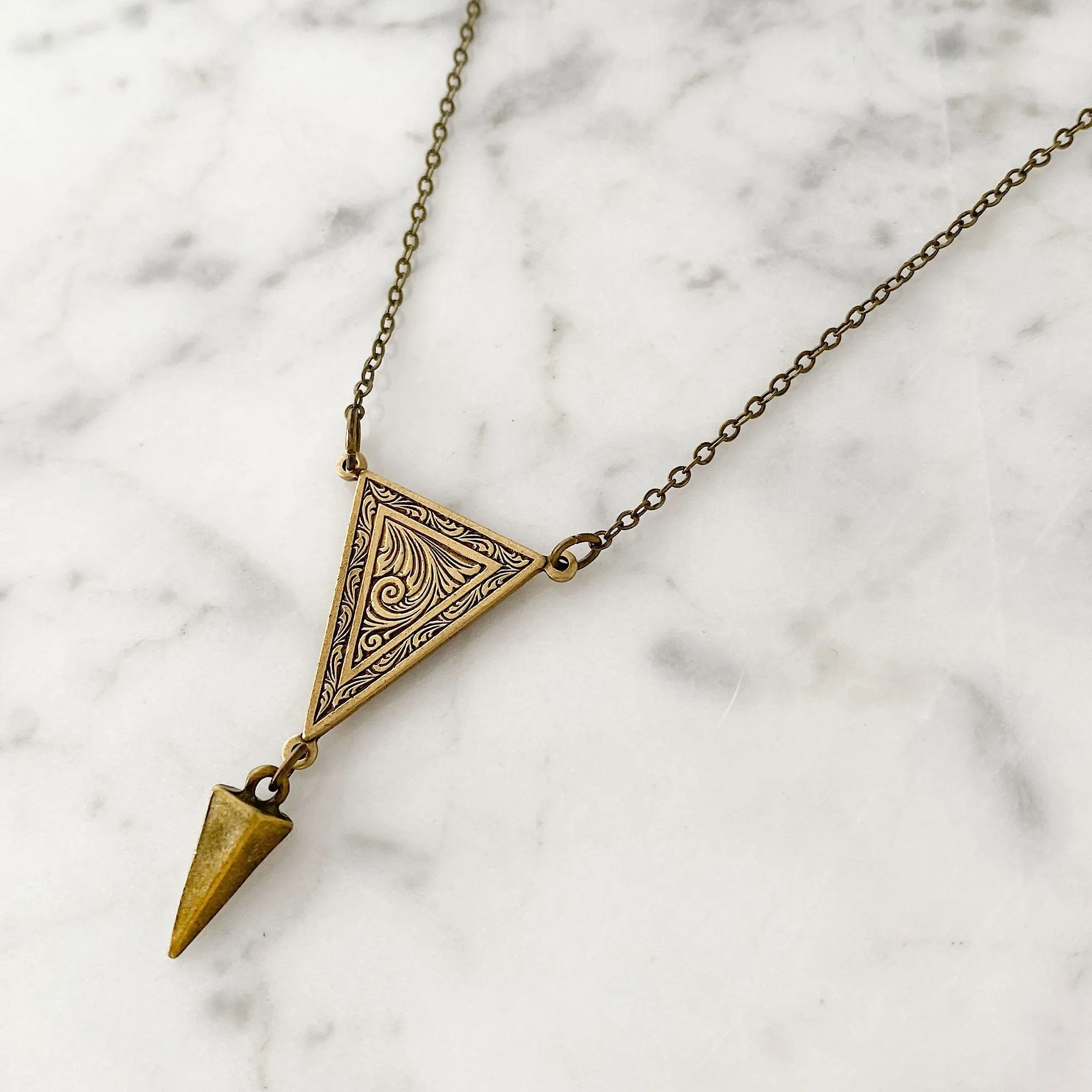 ARCHIE Art Deco style pendant necklace