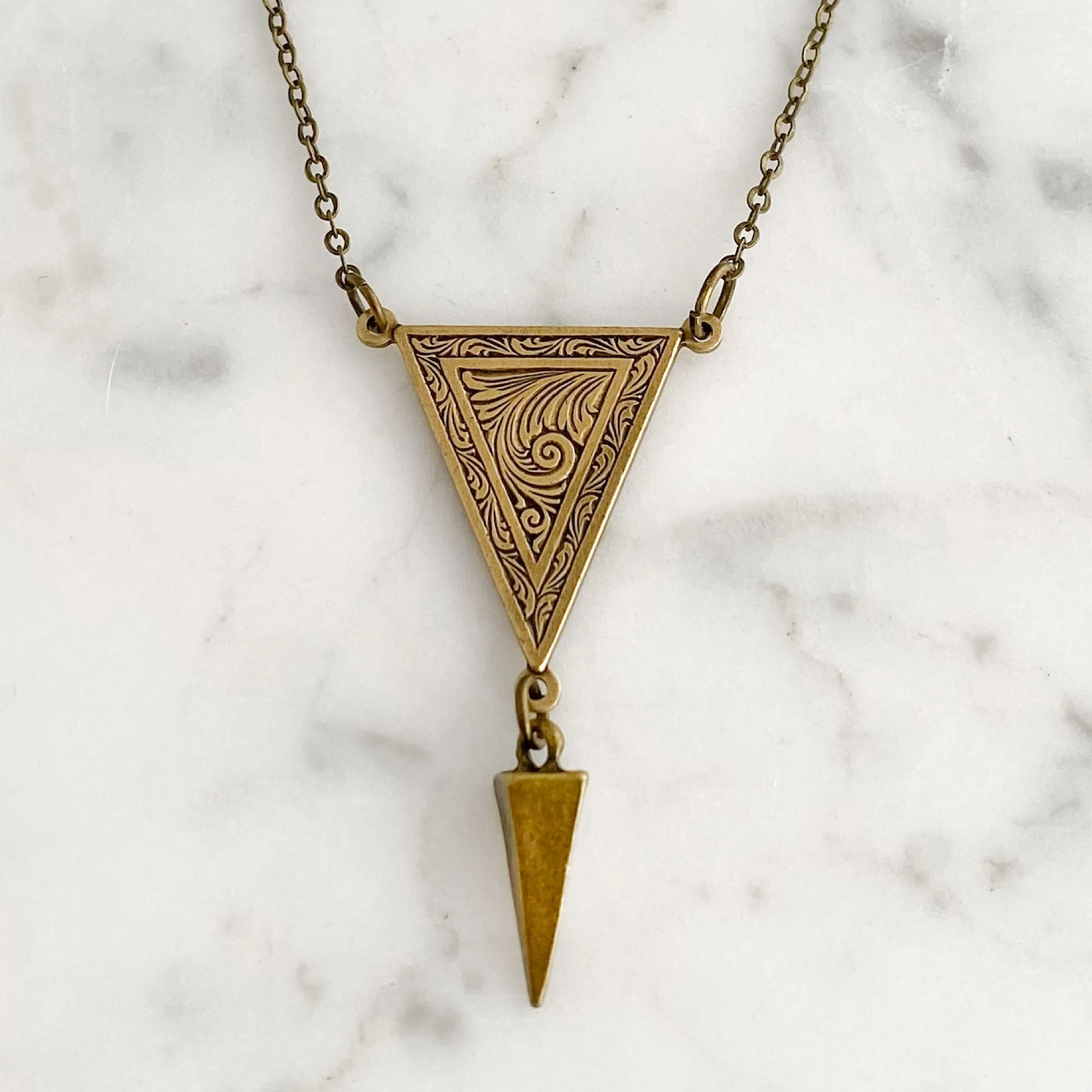 ARCHIE Art Deco style pendant necklace