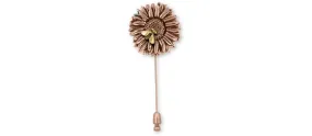 Aster Jewelry 14k Rose Gold Vermeil Handmade Aster Flower Brooch Pin  AST2-BEESTPRGVM