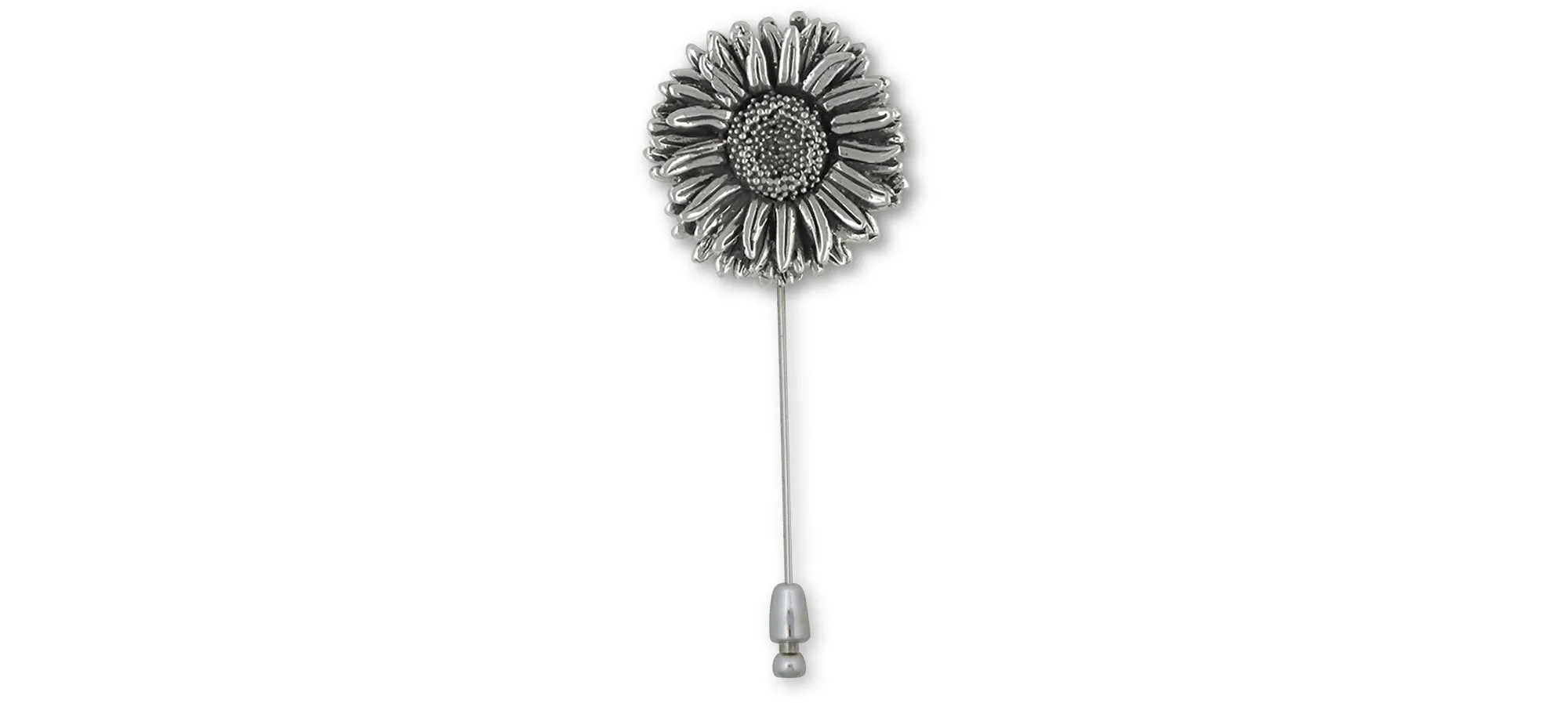 Aster Jewelry Sterling Silver Handmade Aster Flower Brooch Pin  AST2-STP