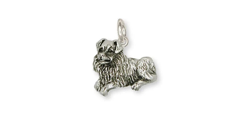 Australian Shepherd Charm Jewelry Sterling Silver Handmade Dog Charm AU11N-C