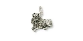 Australian Shepherd Charm Jewelry Sterling Silver Handmade Dog Charm AU11N-C