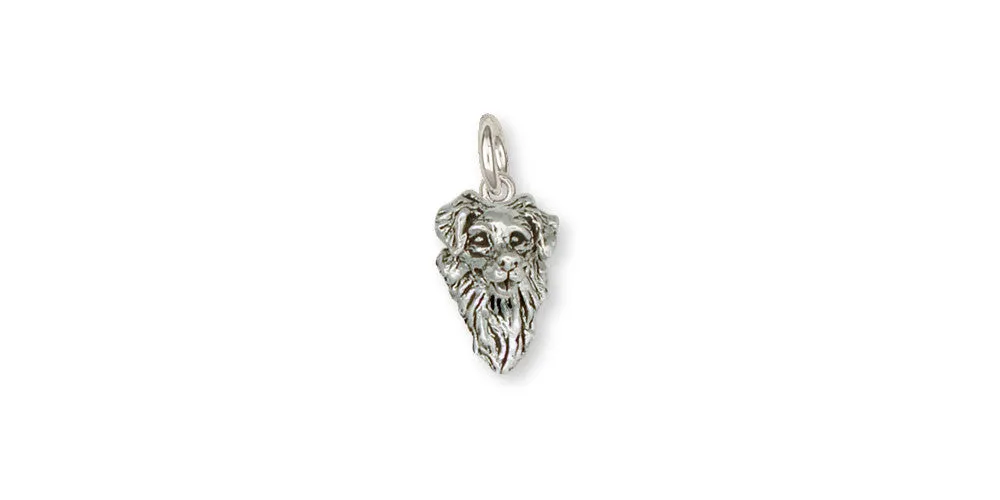 Australian Shepherd Charm Jewelry Sterling Silver Handmade Dog Charm D017H-C