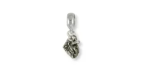 Australian Shepherd Charm Slide Jewelry Sterling Silver Handmade Dog Charm Slide AU13-PNS