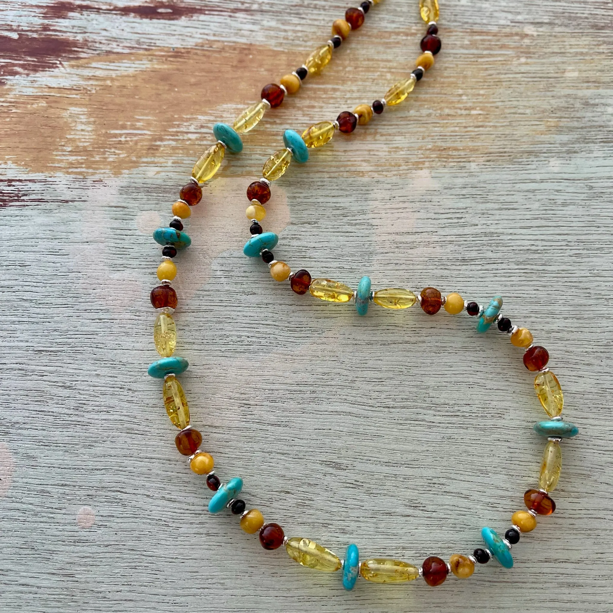 Baltic Amber & Turquoise