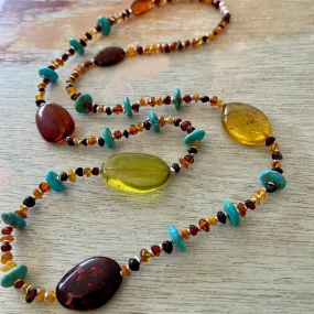 Baltic Amber & Turquoise