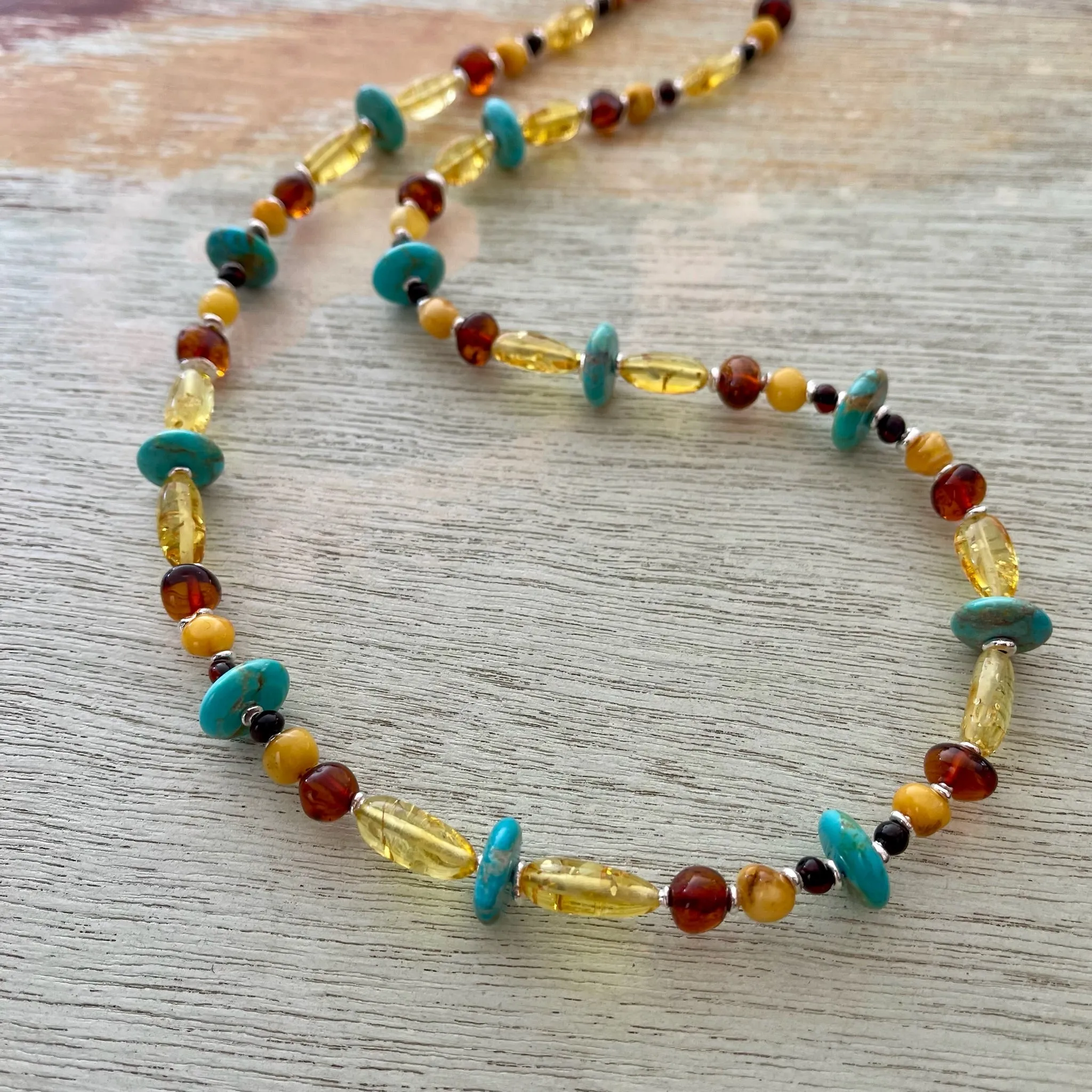 Baltic Amber & Turquoise