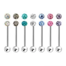 Barbell - 14g 5/8 - Clear Gem