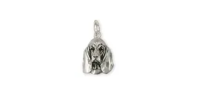 Basset Hound Charm Jewelry Sterling Silver Handmade Dog Charm BAS3-C