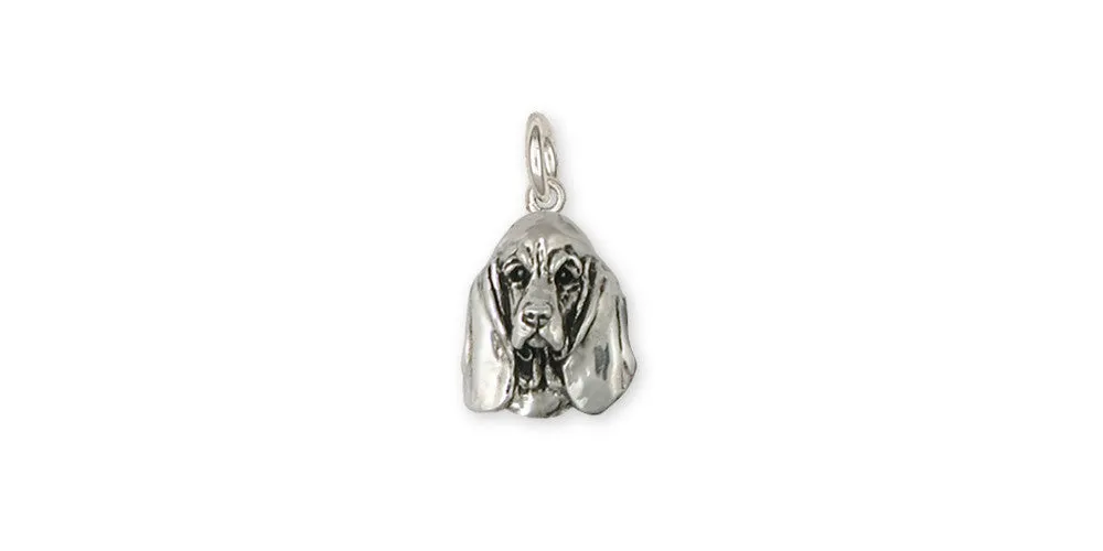 Basset Hound Charm Jewelry Sterling Silver Handmade Dog Charm BAS3-C