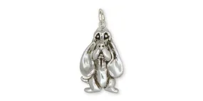 Basset Hound Charm Jewelry Sterling Silver Handmade Dog Charm D2-C