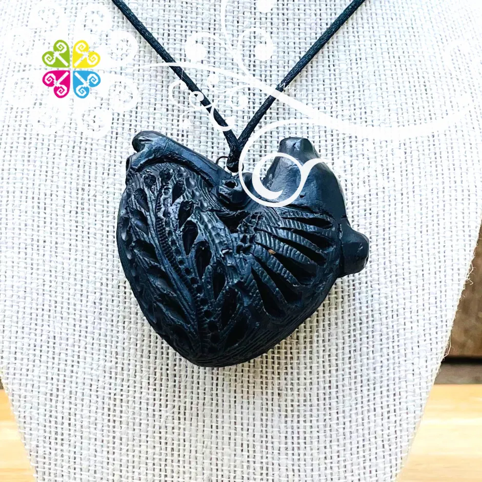 Beating Heart - Black Clay Jewelry