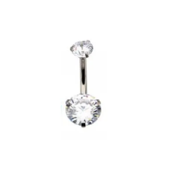 Belly Ring - Heart - Clear