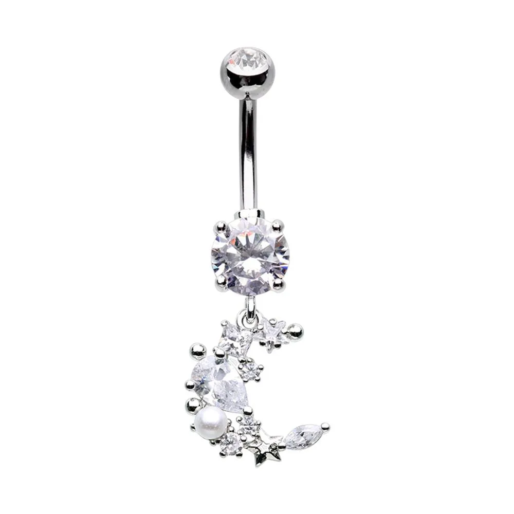 Belly Ring - Moon Cluster