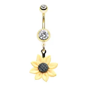 Belly Ring - Sunflower Golden