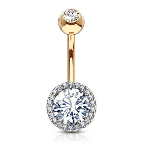 Belly Ring -Cz And Large Cz