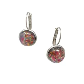 BENTON silver and fire opal drop earrings