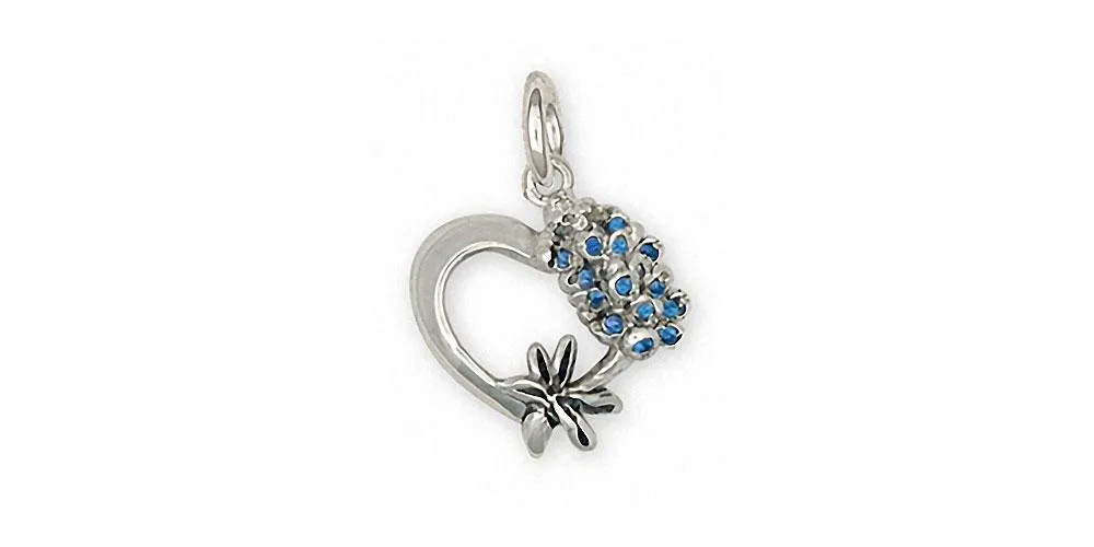 Bluebonnet Charm Jewelry Sterling Silver Handmade Texas Wildflower Charm BB1-C