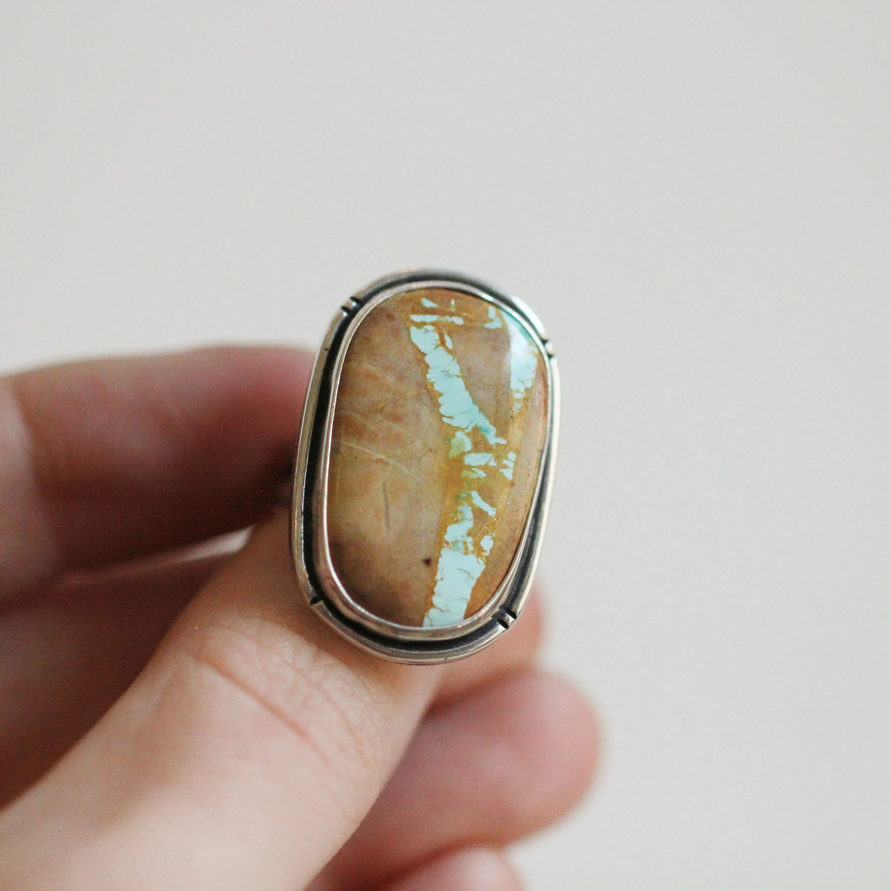 Boho Royston Ribbon Turquoise Ring - Choose Your Stone - OOAK Royston Ribbon Ring - Silversmith Ring