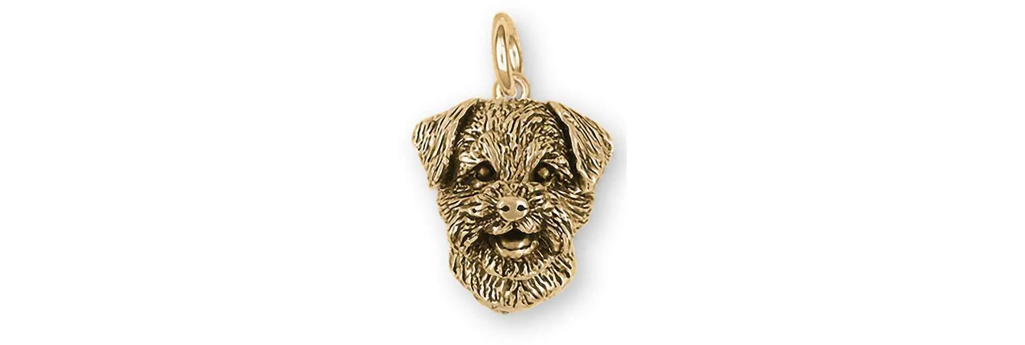 Border Terrier Jewelry 14k Gold Handmade Border Terrier Charm  BDT-CG