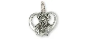 Border Terrier Jewelry Sterling Silver Handmade Border Terrier Charm  BDT2-C