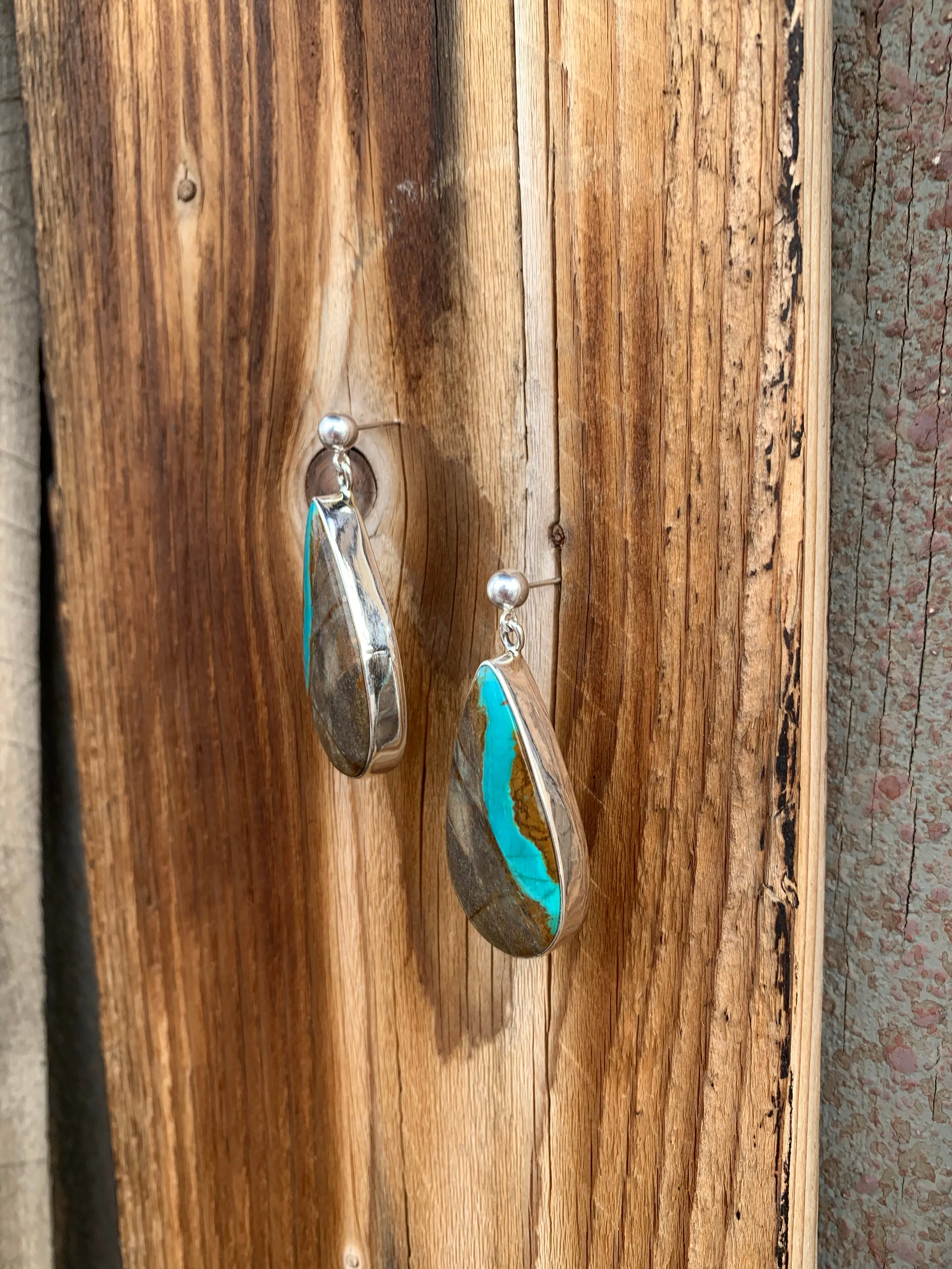 Boulder Turquoise Teardrop earrings