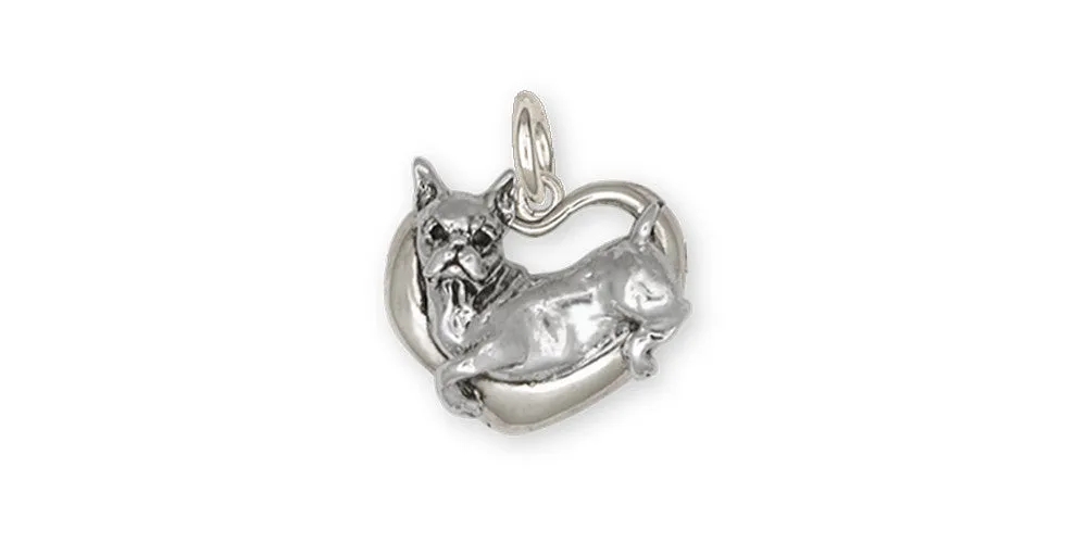 Boxer Charm Jewelry Sterling Silver Handmade Dog Charm BX3-C