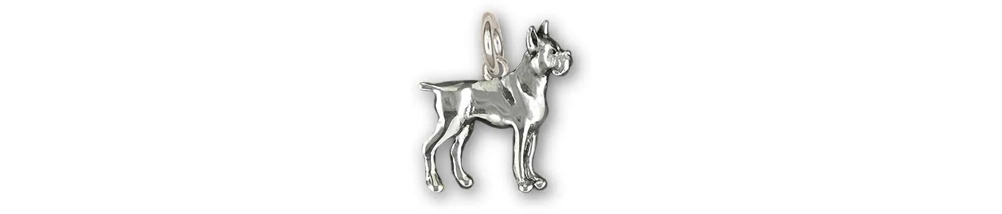 Boxer Jewelry Sterling Silver Handmade Boxer Dog Charm  BX10-C