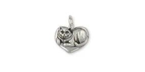 British Shorthair Charm Jewelry Sterling Silver Handmade Cat Charm BRS2-C