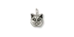 British Shorthair Charm Jewelry Sterling Silver Handmade Cat Charm BRS9-C