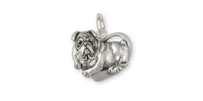 Bulldog Charm Jewelry Sterling Silver Handmade Dog Charm BD21-C