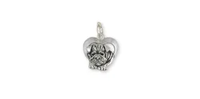 Bulldog Charm Jewelry Sterling Silver Handmade Dog Charm BD24-C